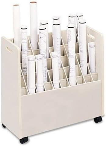 Photo 1 of Safco® Mobile Files, for Large Roll, Tube Size: 2-3/4x2-3/4", 50 Tubes/file