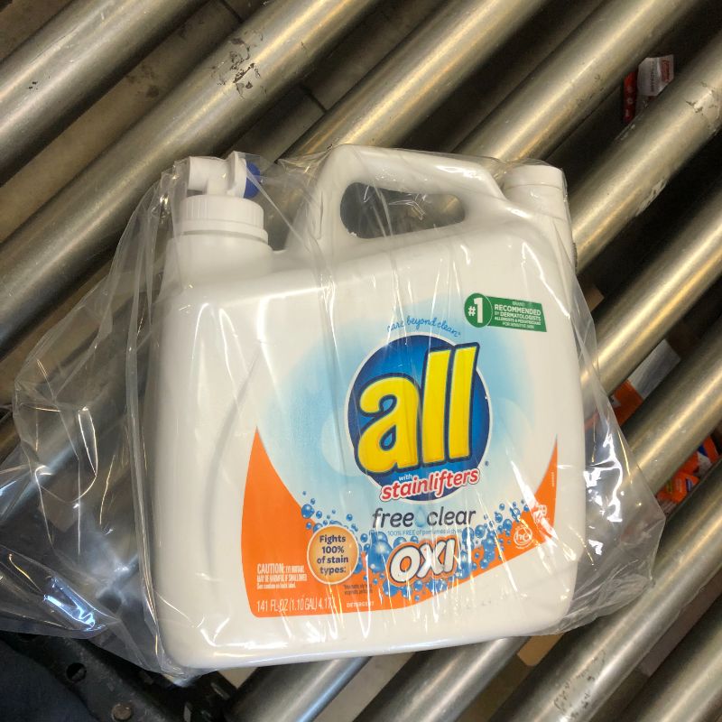 Photo 2 of All Ultra Free Clear Oxi Laundry Detergent - 141 fl oz jug