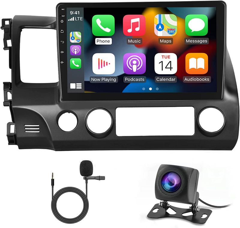 Photo 1 of Radio for Honda Civic 2006-2011 Apple Carplay, Android 11 Car Stereo with Andriod Auto, 10.1 Inch Touch Screen Car Radio Support WiFi GPS Navigation...----missing back up camra 
