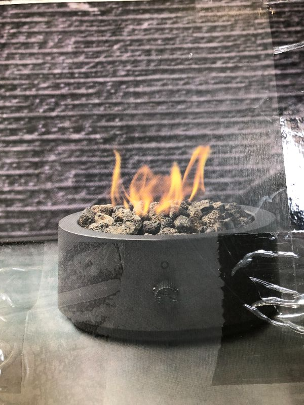 Photo 1 of 10" Round Metal Outdoor LP Tabletop Fire Pit - Black - Project 62™