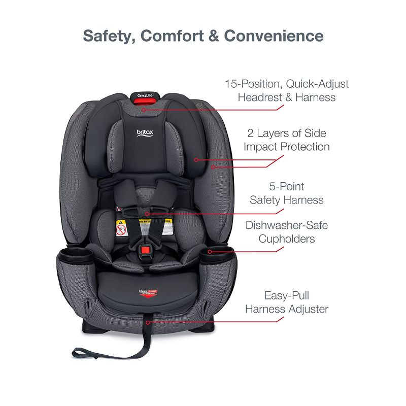 Photo 1 of Britax One4Life ClickTight All-in-One Car Seat – 10 Years of Use – Infant, Convertible, Booster – 5 to 120 pounds - SafeWash Fabric, Drift
