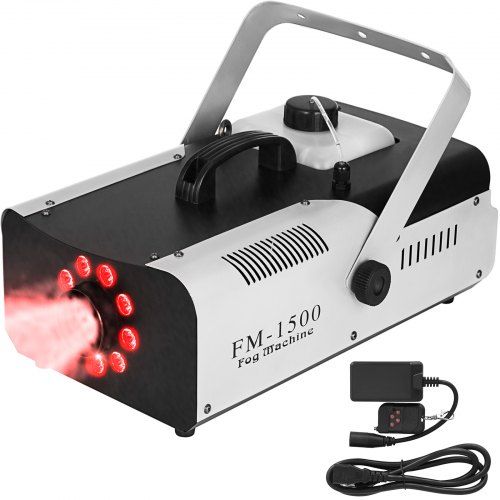 Photo 1 of 1500W Smoke Fog Machine 9 LED Lights Remote Control DJ Party Stage Fogger
