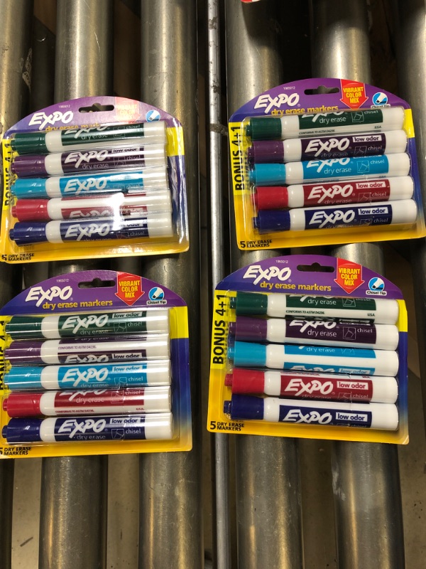 Photo 2 of Expo Intense Colors Low Odor Chisel Tip Dry Erase Markers (pack of 4)