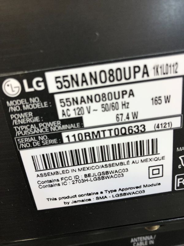Photo 1 of 55" Class NanoCell 80 Series LED 4K UHD Smart webOS TV