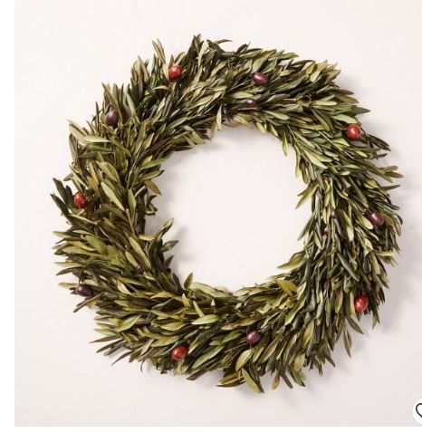 Photo 1 of 20" Preserved Olive Leaf Wreath - Hearth & Hand™ with Magnolia

