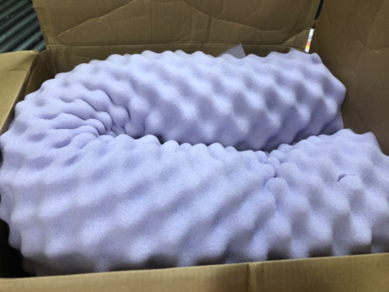 Photo 2 of 3 Inch Egg Crate Memory Foam Bed Topper with Lavender Cooling Mattress Pad ---- SIZE Queen