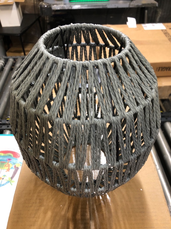 Photo 2 of BASKET WEAVED GLOBE LIGHT FIXTURE