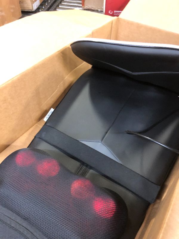 Photo 2 of Back Massager with Heat, RENPHO Height Adjustable Shiatsu Neck and Back Massage Chair Pad, Massage Seat, S-Shape Massage Cushion for Full Back, Neck, Shoulder, Full Body
