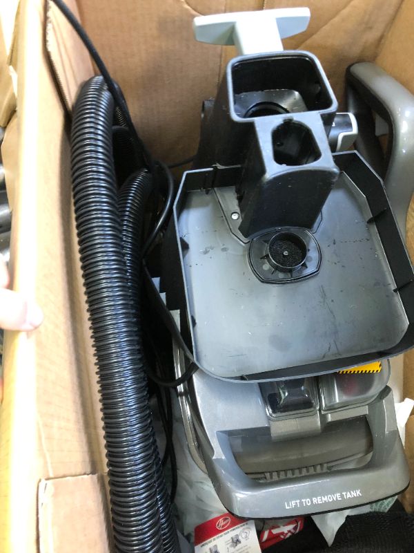 Photo 5 of 
Hoover Powerscrub XL Pet Carpet Cleaner Machine, FH68050 and Hoover Renewal Deep Cleaning Carpet Shampoo, 64oz Formula, AH30924-------there is still water in the filter