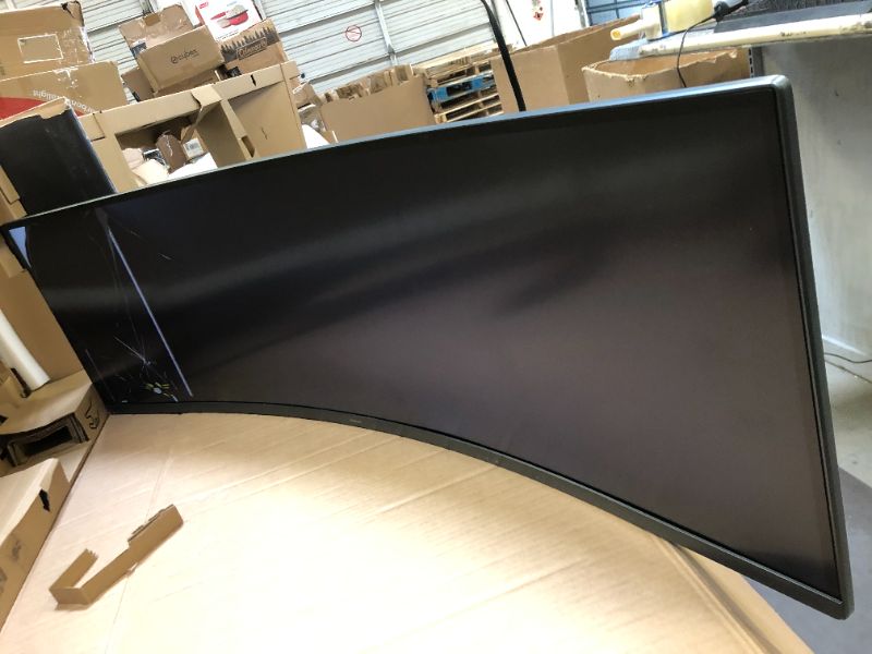 Photo 3 of Dell 49" 32:9 Curved IPS Monitor------screen internally cracked damaged ----sale for parts only ----missing power cord 