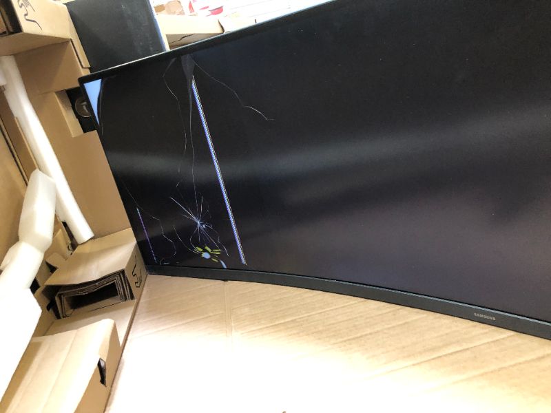 Photo 5 of Dell 49" 32:9 Curved IPS Monitor------screen internally cracked damaged ----sale for parts only ----missing power cord 