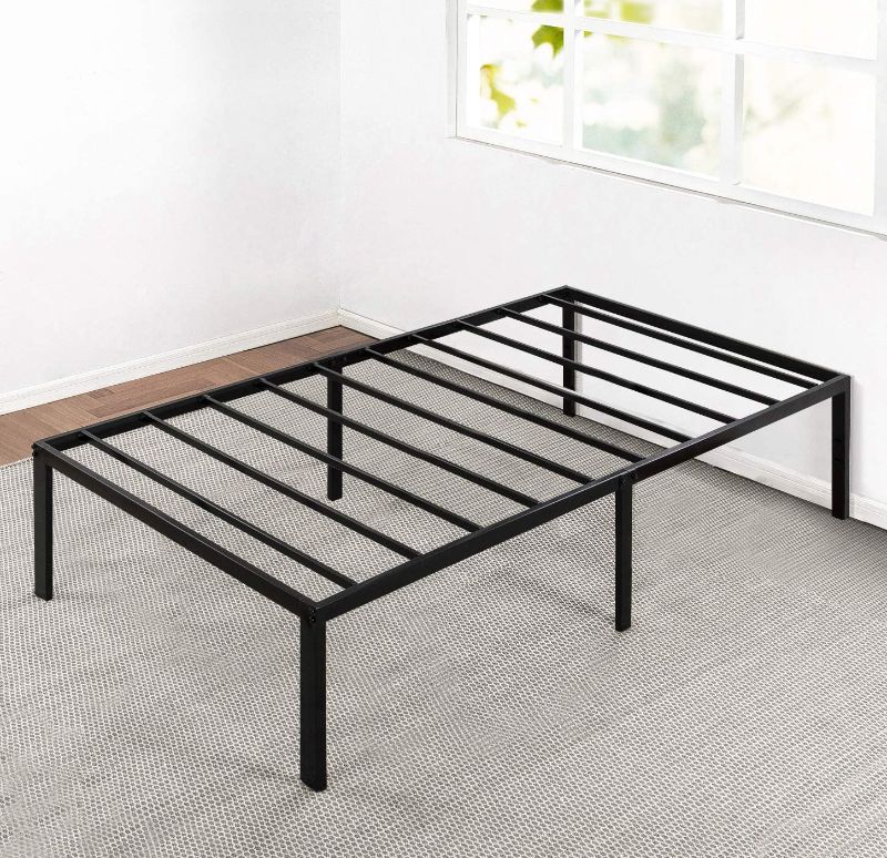 Photo 1 of Best Price -Mattress 18 Inch Metal Platform Bed, Heavy Duty Steel Slats, No Box Spring Needed, Easy Assembly, Black, Twin
