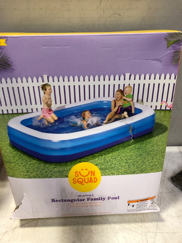 Photo 4 of 10 X 22 Deluxe Rectangular Family Inflatable Above Ground Pool - Sun Squad