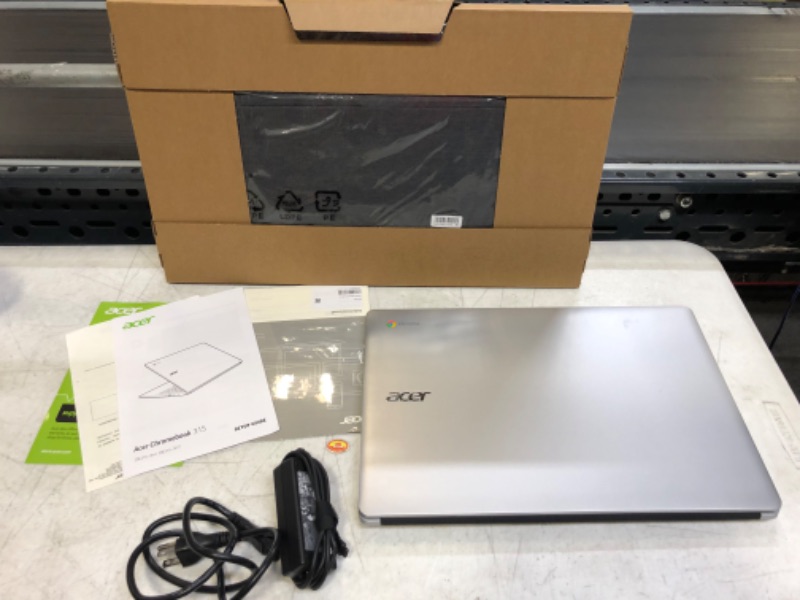 Photo 2 of Acer 315 15.6" Touch Celeron 4GB/64GB Chromebook, 15.6" Full HD IPS Touchscreen Display, Intel Celeron N4020, 4GB LPDDR4, 64GB eMMC, Gigabit WiFi, Bluetooth 5.0, Chrome OS, CB315-3HT-C5D3