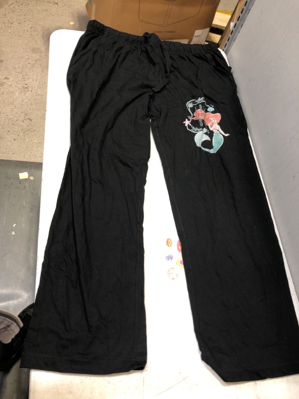 Photo 1 of BLACK LITTLE MERMAID PAJAMA PANTS SIZE LARGE


