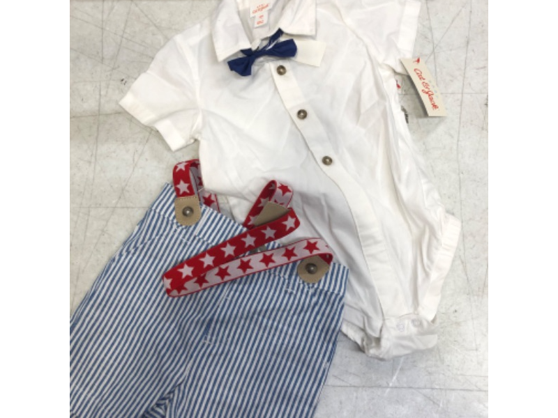 Photo 2 of Baby Boys' 'Little Man' Star Suspender Set - Cat & Jack White 18M