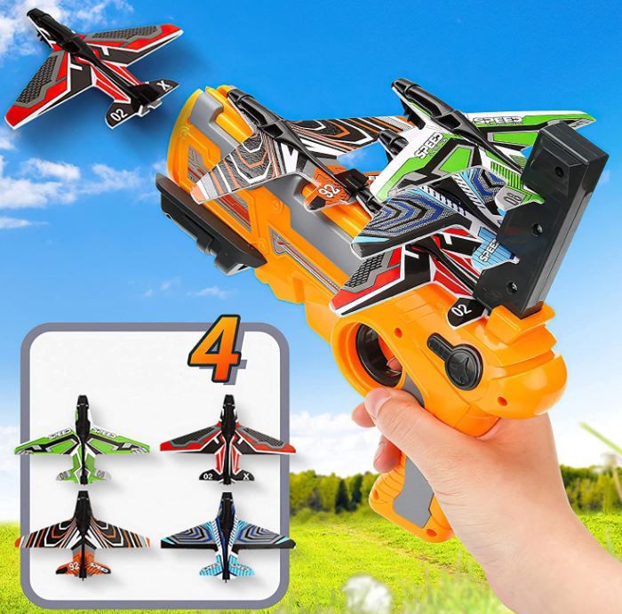 Photo 1 of 
Catapult Plane Toy Plane, Equipped with 4 Airplanes, Gun Shooting Game Toys, Air Fighter Glider Launcher Plane, Fun…