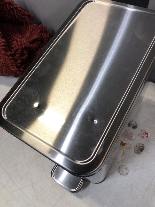 Photo 3 of 10L Stainless Slim Step Trash Can - Brightroom™
