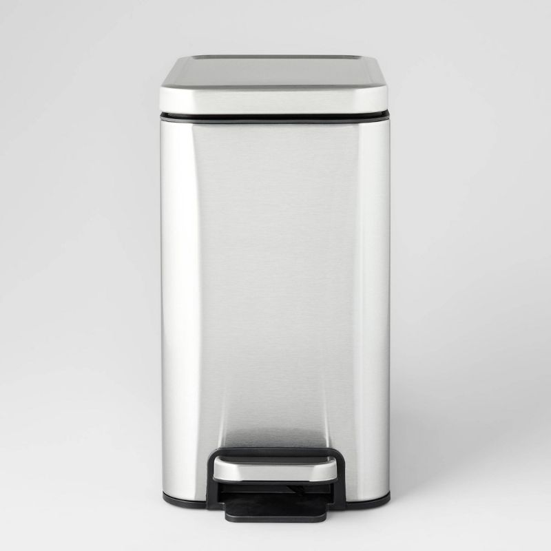 Photo 1 of 10L Stainless Slim Step Trash Can - Brightroom™
