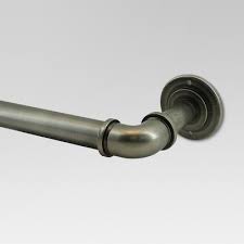 Photo 1 of 66"-120" French Pipe Curtain Rod Gray - Threshold™