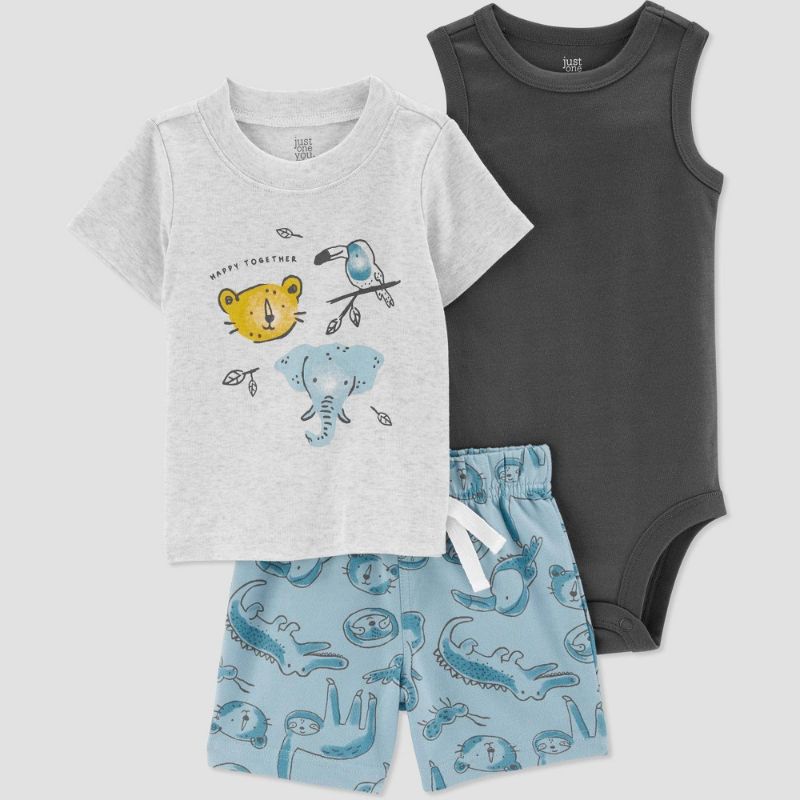 Photo 1 of Baby Boys' Safari Top & Bottom Set - Just One You® Made by Carter's Sage Blue 6M
