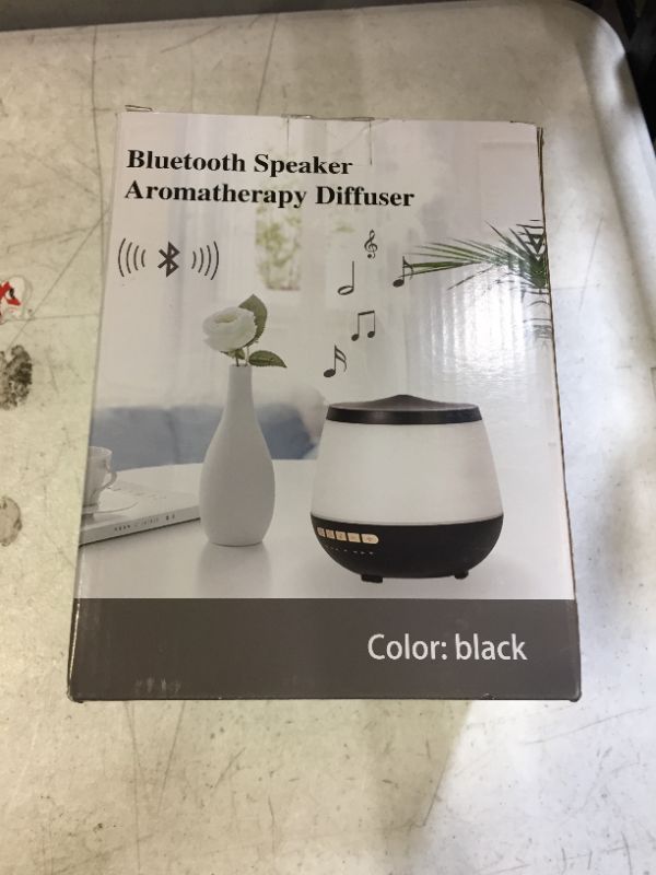 Photo 2 of 300ml Essential Oil Diffuser with Bluetooth Speaker, Remote Control, 6 Timers, 8 Colors Light, Auto-Off for Home Office
