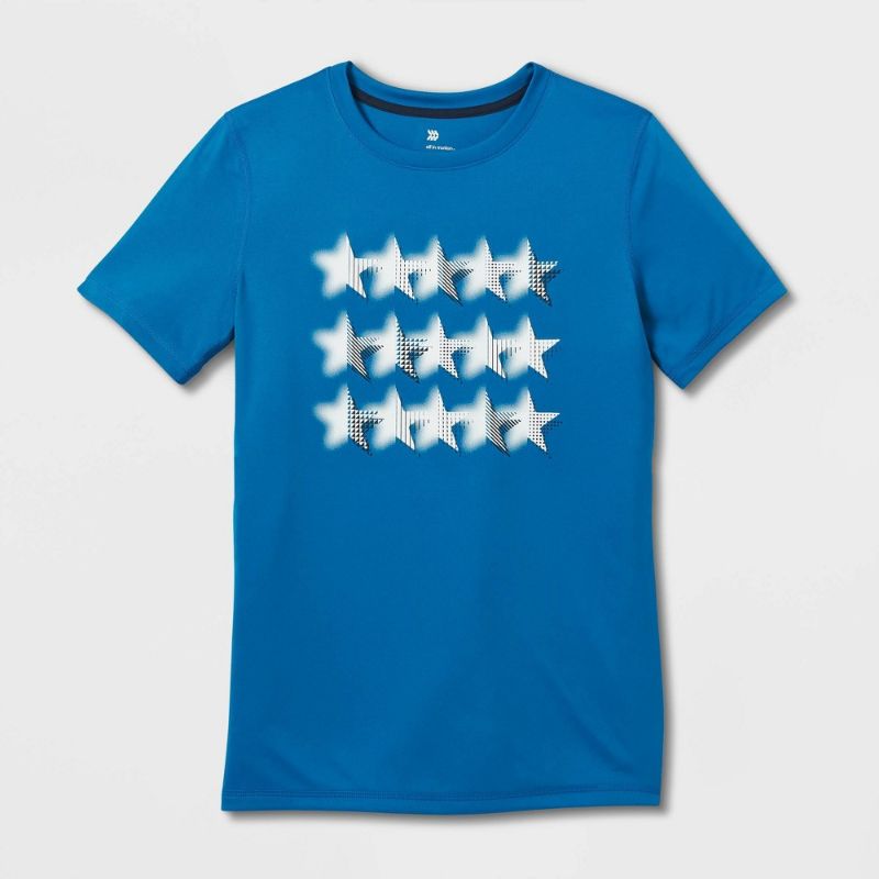 Photo 1 of Boys' Short Sleeve Stars Graphic T-Shirt - All in Motion™ 3PCS XS & MEDIUM (1)