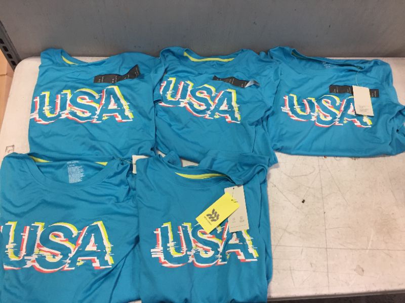 Photo 2 of Boys' Short Sleeve 'USA' Graphic T-Shirt - All in Motion™  L  5PCS