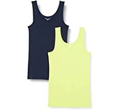 Photo 1 of 2 PACK AMAZON ESSENTIALS TANK TOPS (NAVY BLUE & GREEN) SIZE L