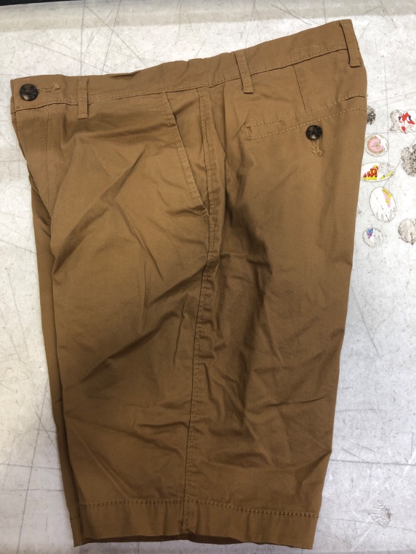 Photo 3 of Goodfellow Men's Size 28 Linden Flat-Front Chino Shorts -Khaki Brown 9 in Inseam