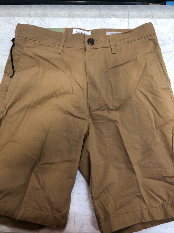 Photo 2 of Goodfellow Men's Size 28 Linden Flat-Front Chino Shorts -Khaki Brown 9 in Inseam