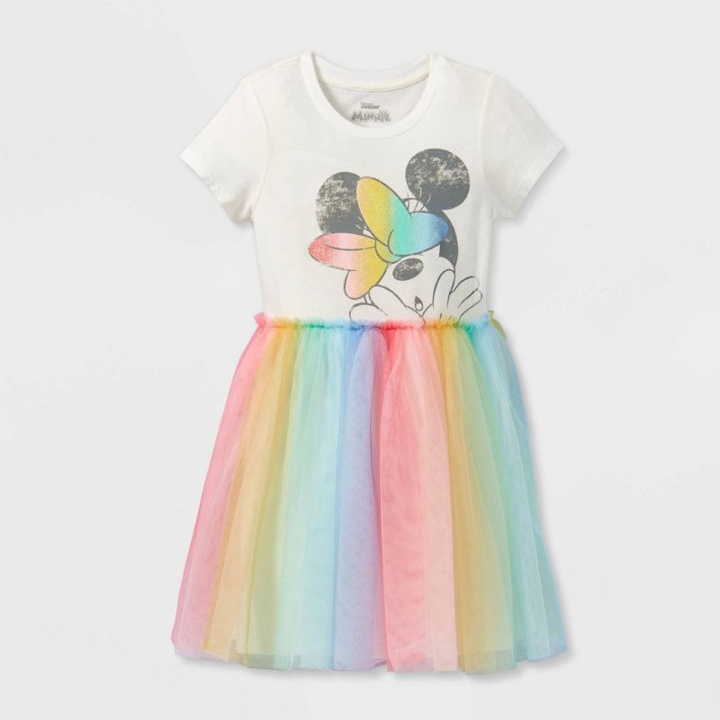 Photo 1 of Girls' Minnie Mouse Rainbow Tutu Dress - XL
