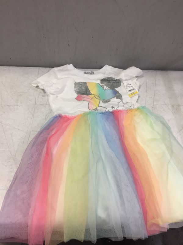 Photo 2 of Girls' Minnie Mouse Rainbow Tutu Dress - XL
