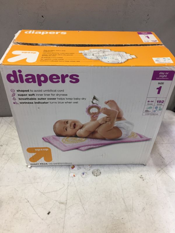 Photo 2 of *Box Damage Diapers Giant Pack Size 1 - 192ct - Up & up