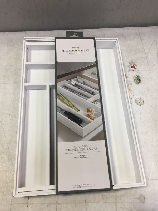 Photo 1 of 7 Compartment Expandable Drawer White - Threshold