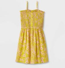 Photo 1 of Girls' Smocked Button-Front Dress - art class Lime Green L