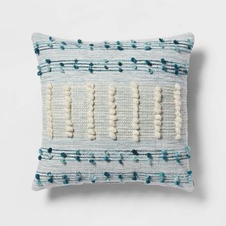 Photo 1 of Euro Texture Decorative Throw Pillow Teal Blue - Threshold™