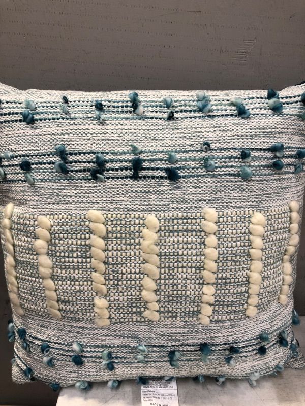 Photo 2 of Euro Texture Decorative Throw Pillow Teal Blue - Threshold™