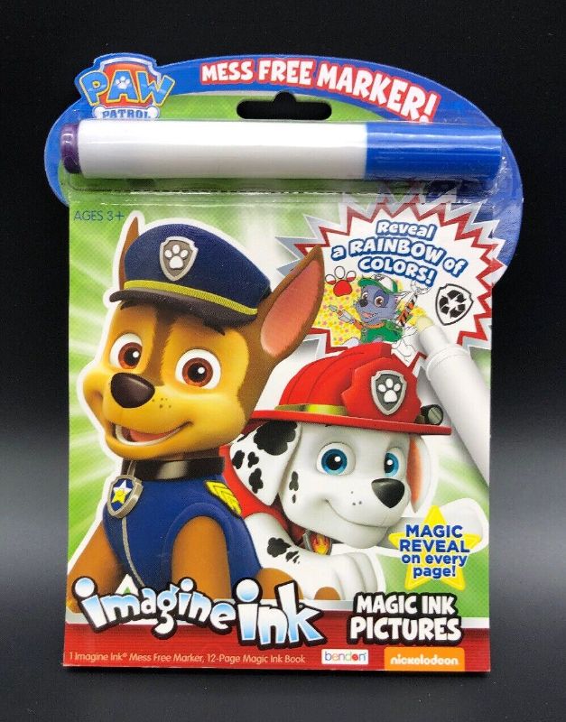 Photo 1 of 22 pcs Paw Patrol Imagine Ink Magic Ink Pictures w Magic Marker Mess Free
