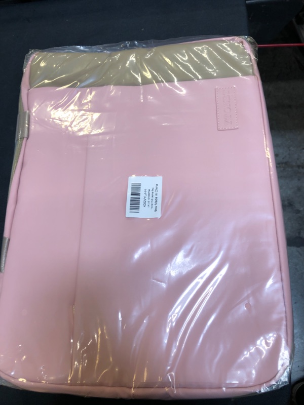 Photo 1 of Laptop Bag for Women, 15.6 Inch Laptop Case Expandable Computer Carrying Briefcase with Shoulder Strap for School Business Travel, Pink