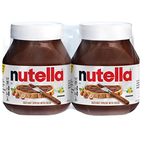 Photo 1 of  Nutella Chocolate Hazelnut Spread, Perfect Topping for Pancakes, 22.9 oz Jar 2 pack exp- March 27/2023