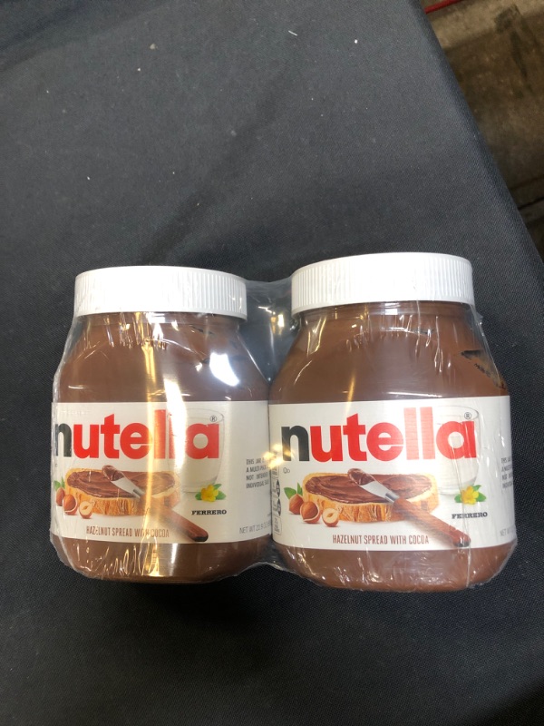 Photo 3 of  Nutella Chocolate Hazelnut Spread, Perfect Topping for Pancakes, 22.9 oz Jar 2 pack exp- March 27/2023