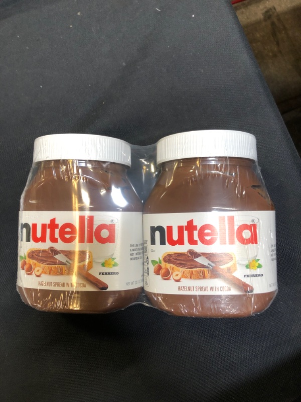 Photo 2 of  Nutella Chocolate Hazelnut Spread, Perfect Topping for Pancakes, 22.9 oz Jar 2 pack exp- March 27/2023