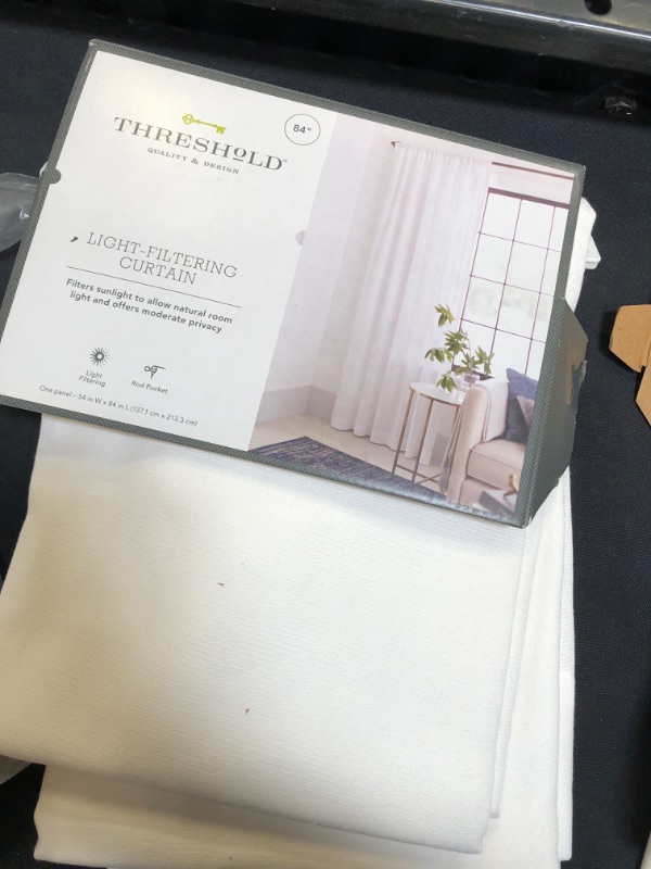Photo 1 of 1pc 54"x84" Light Filtering Farrah Window Curtain Panel - Threshold™
