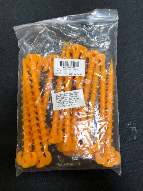 Photo 1 of 14PC CONOPY STAKES PLASTIC TENT PEGS 7.9