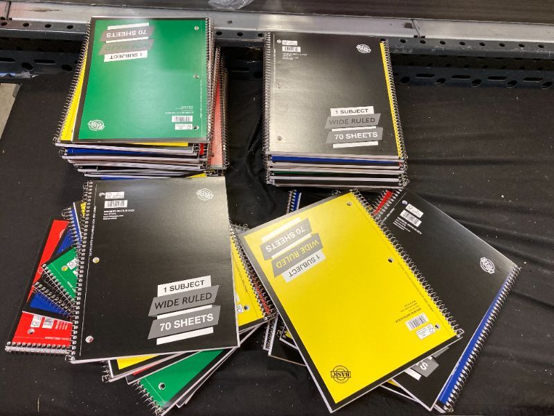 Photo 2 of Norcom Wide Rule Spiral Bound Notebook of  70 Sheets (Back To School Supplies)
