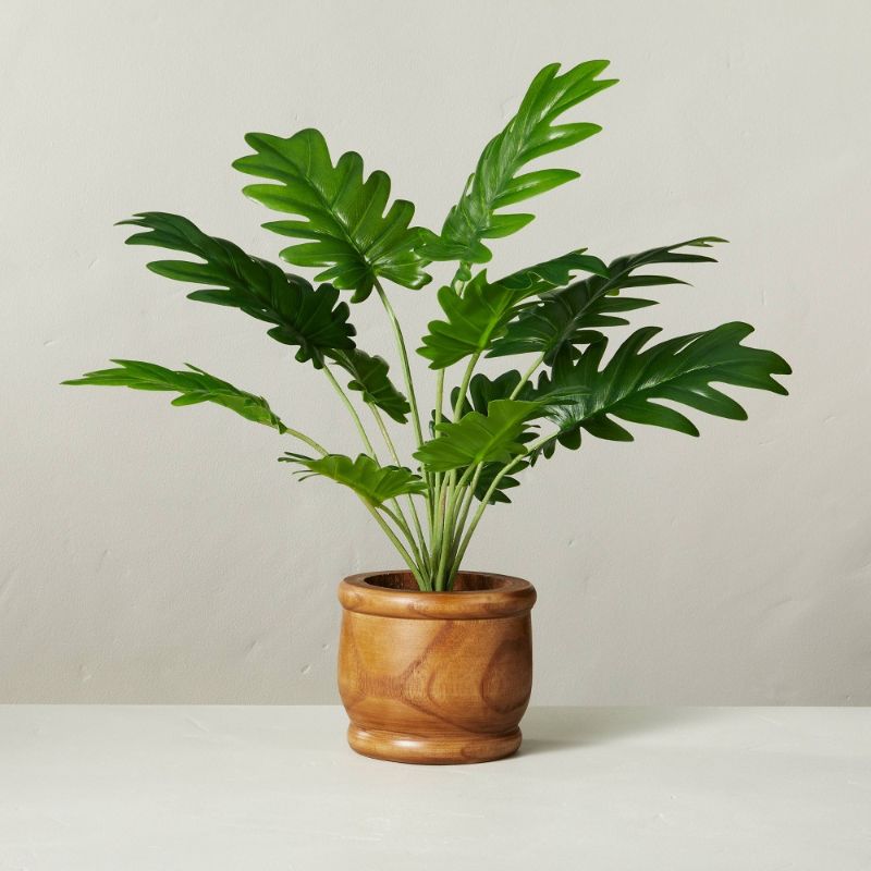 Photo 1 of 17" Faux Philodendron Potted Plant - Hearth & Hand™ with Magnolia
