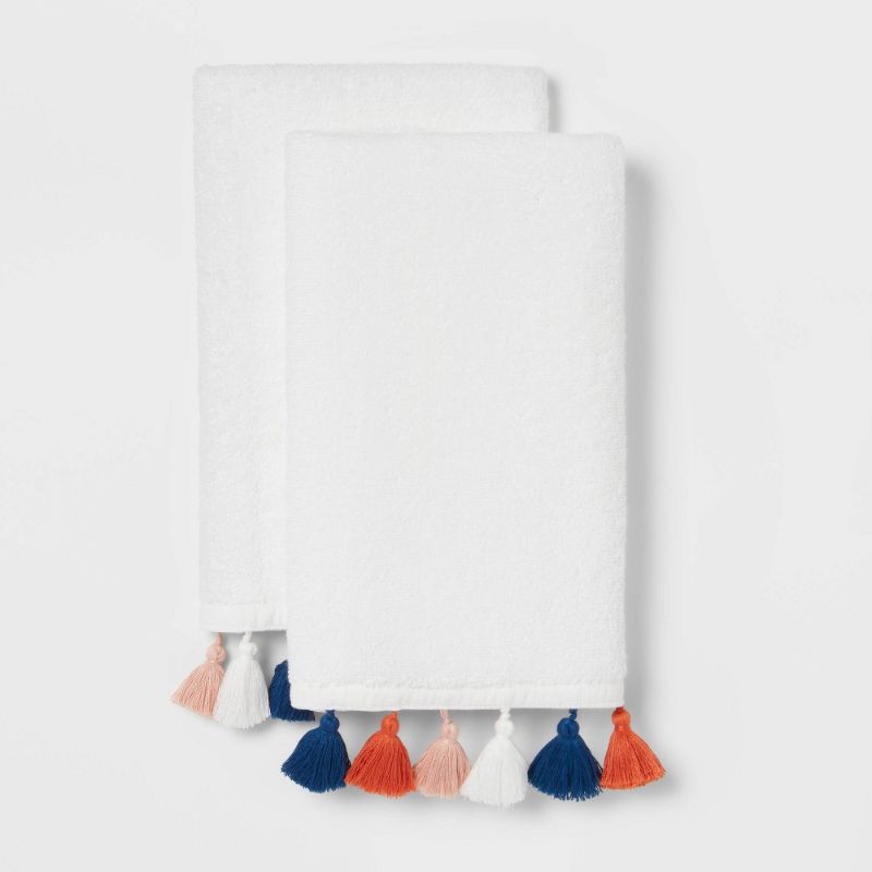 Photo 1 of 2pc Terry Tassel Hand Towels - Threshold™
