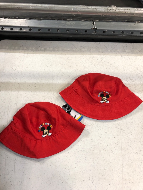 Photo 2 of 2 PK Toddler Boys Mickey Mouse Reversible Bucket Hat - Red/Blue