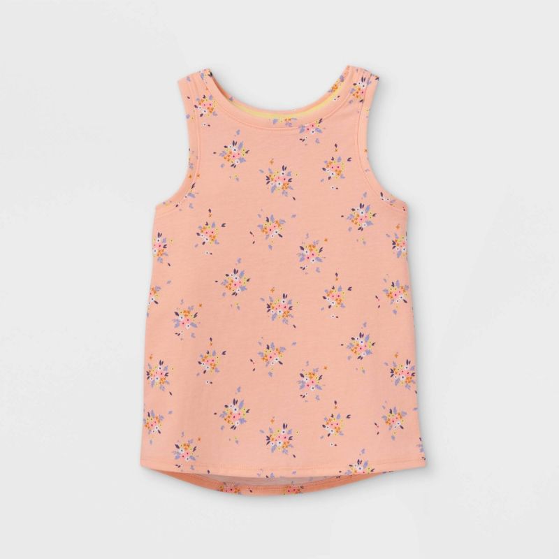 Photo 1 of 2 PK Toddler Girls' Floral Tank Top - Cat & Jack™- SIZE 5T
